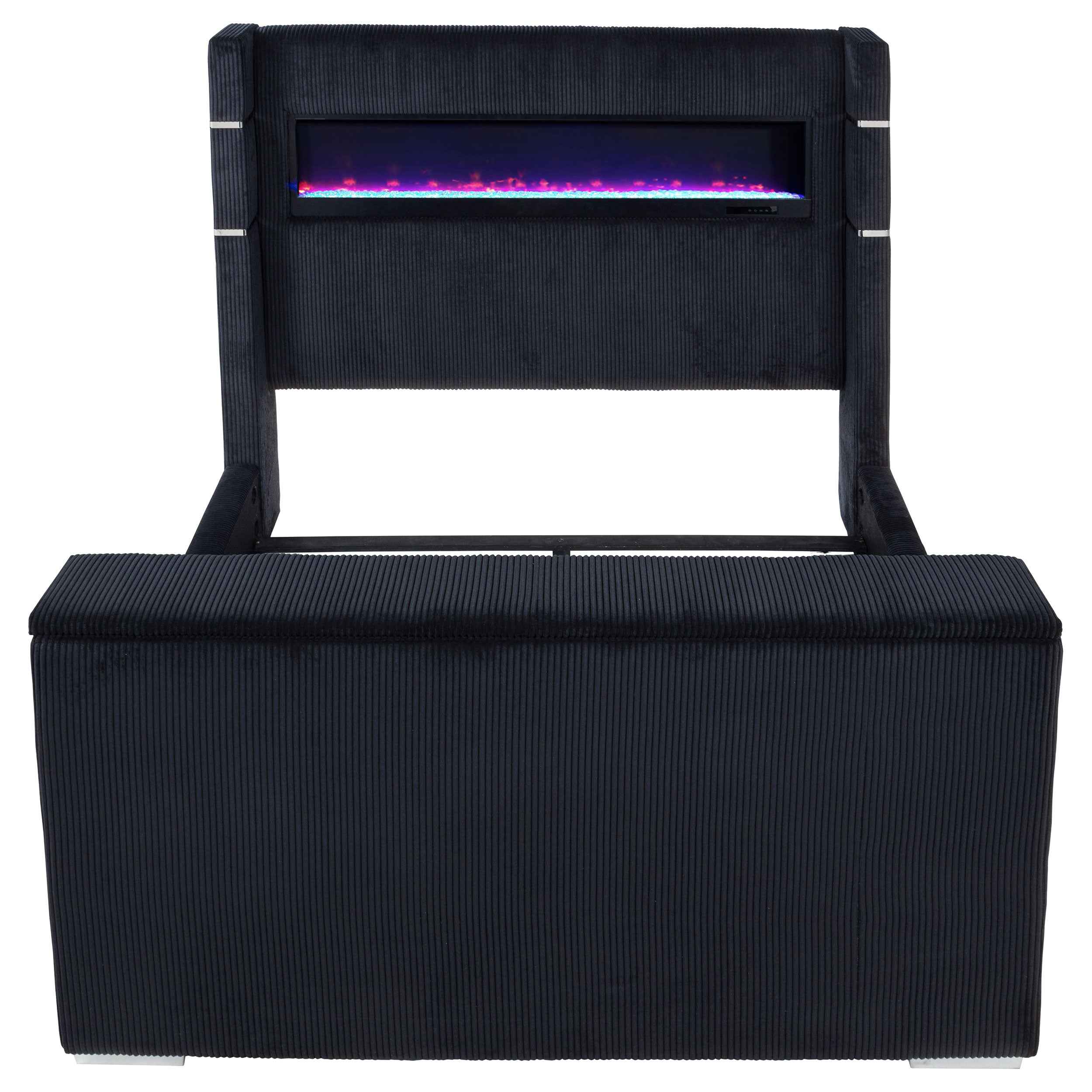 Tisdall Wingback TV Bed with Flame Visualizer