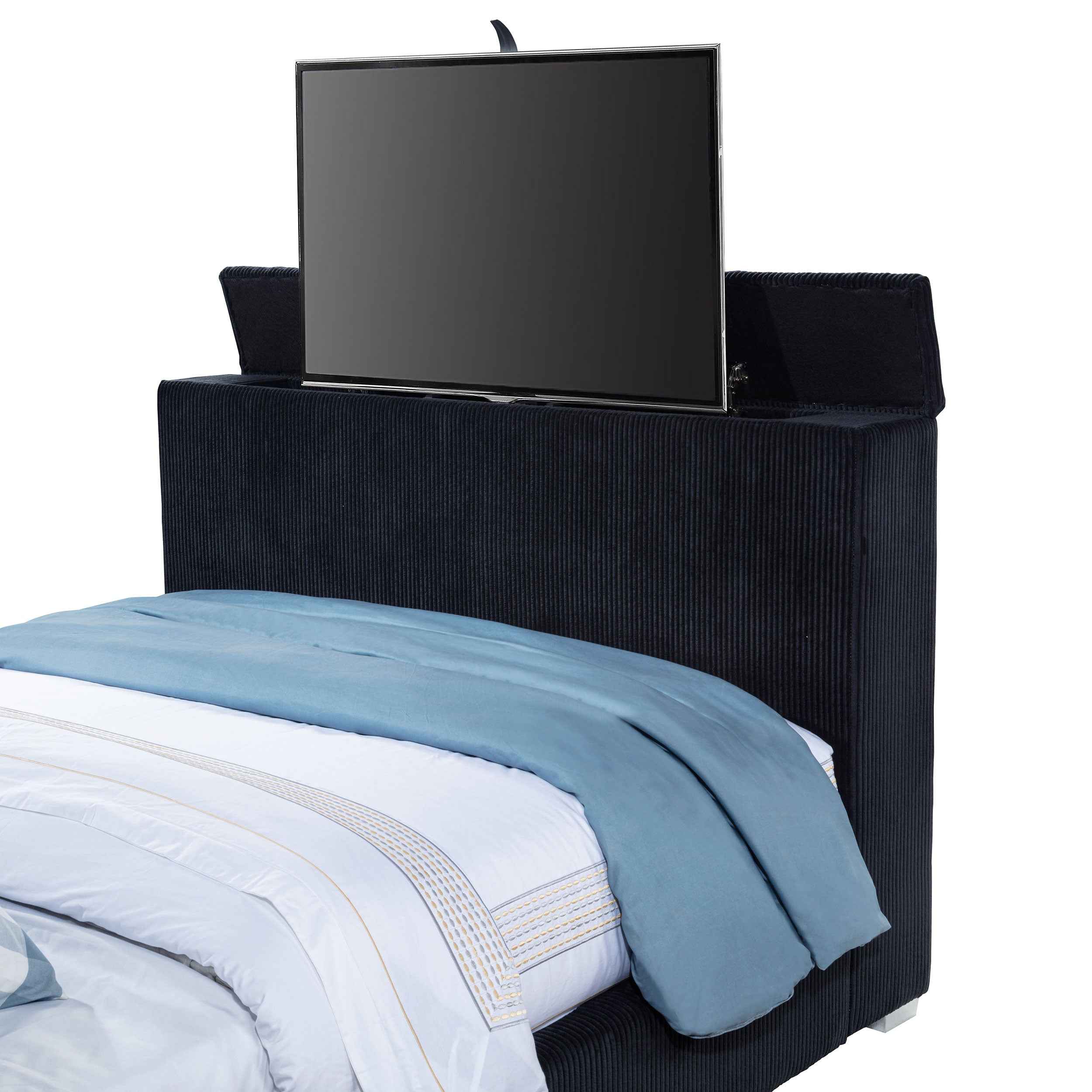 Tisdall Wingback TV Bed with Flame Visualizer