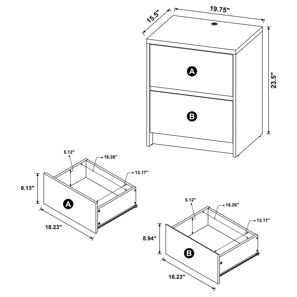 Westpark Nightstand with LED Lighting