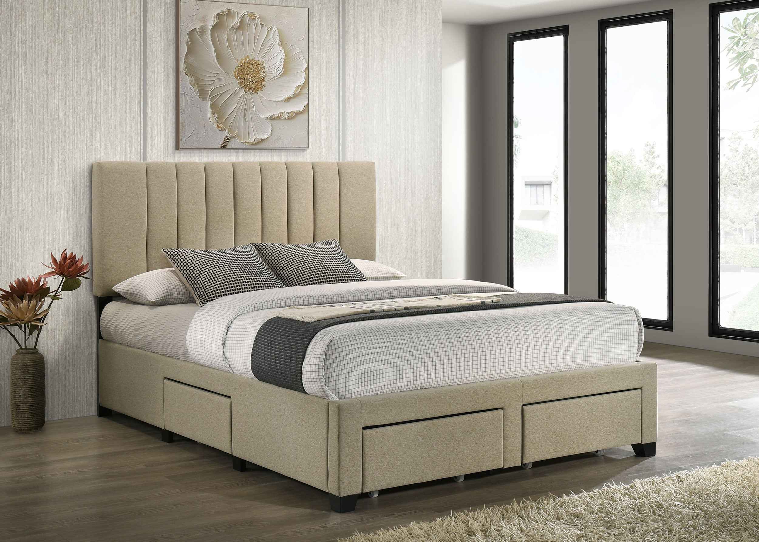 Wheatland Panel Platform Storage Bed
