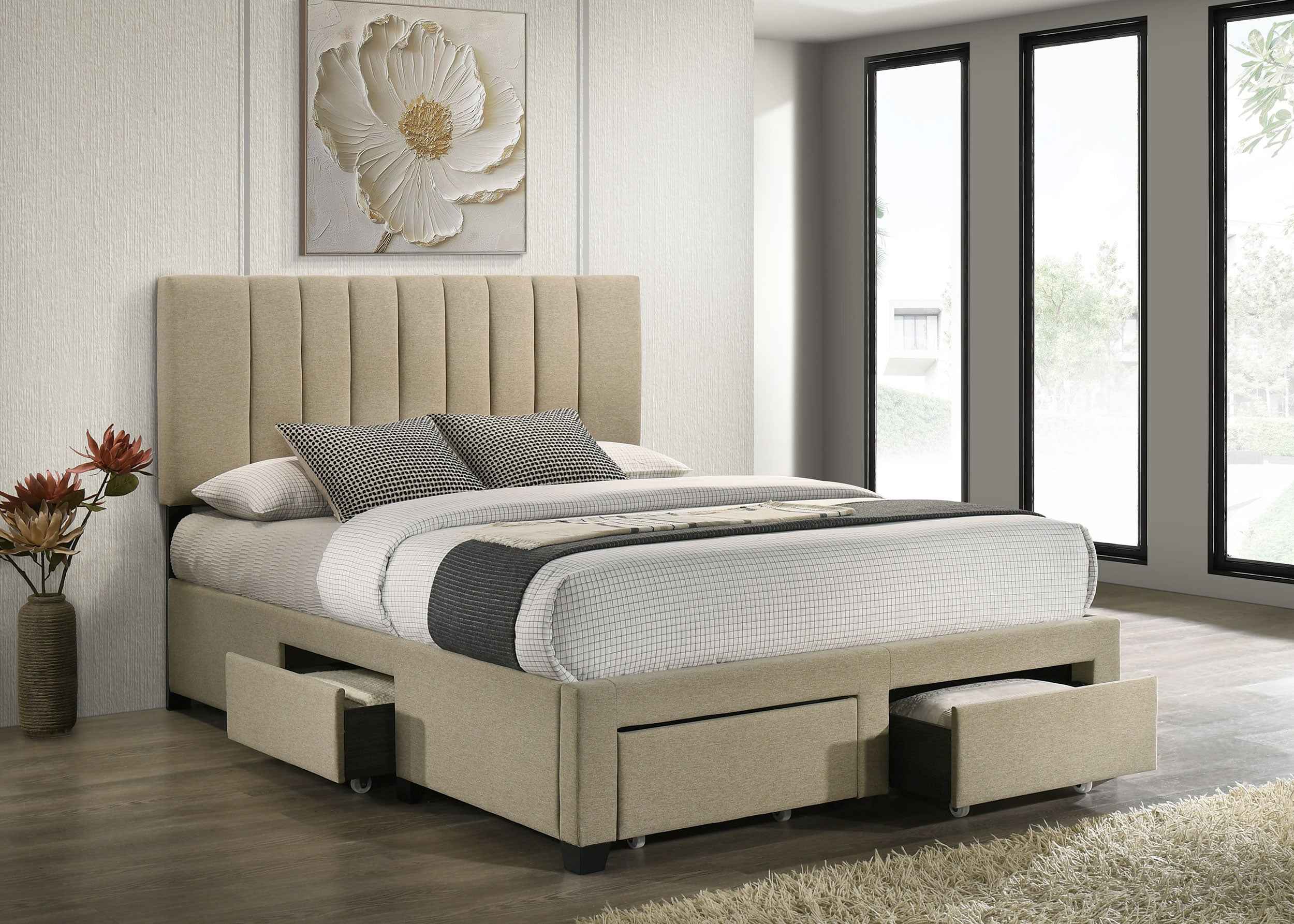 Wheatland Panel Platform Storage Bed