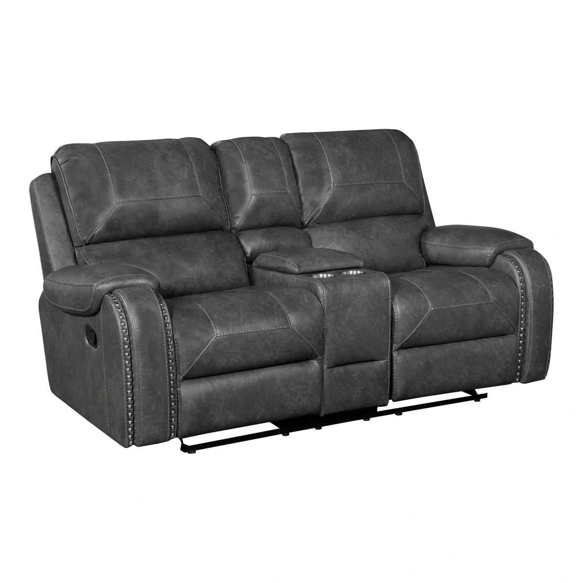 Newnan Double Glider Reclining Love Seat With Center Console