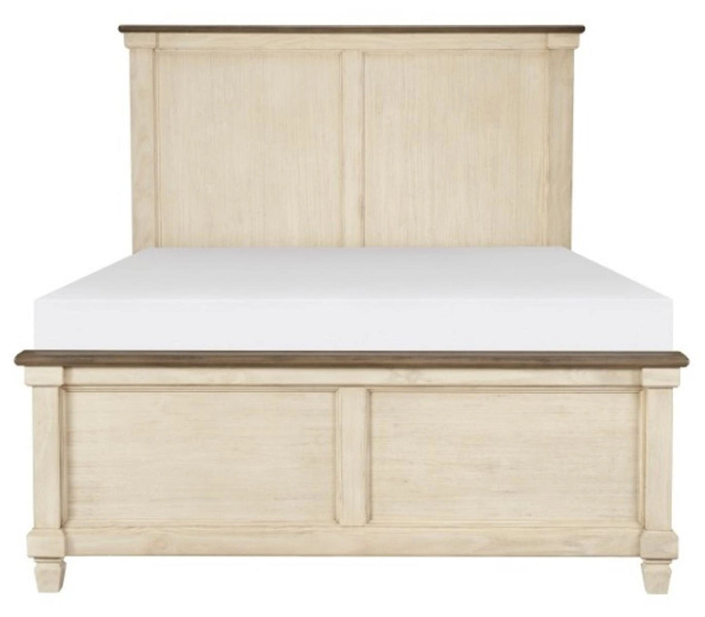 Weaver King Panel Bed in Antique White 1626K-1EK*