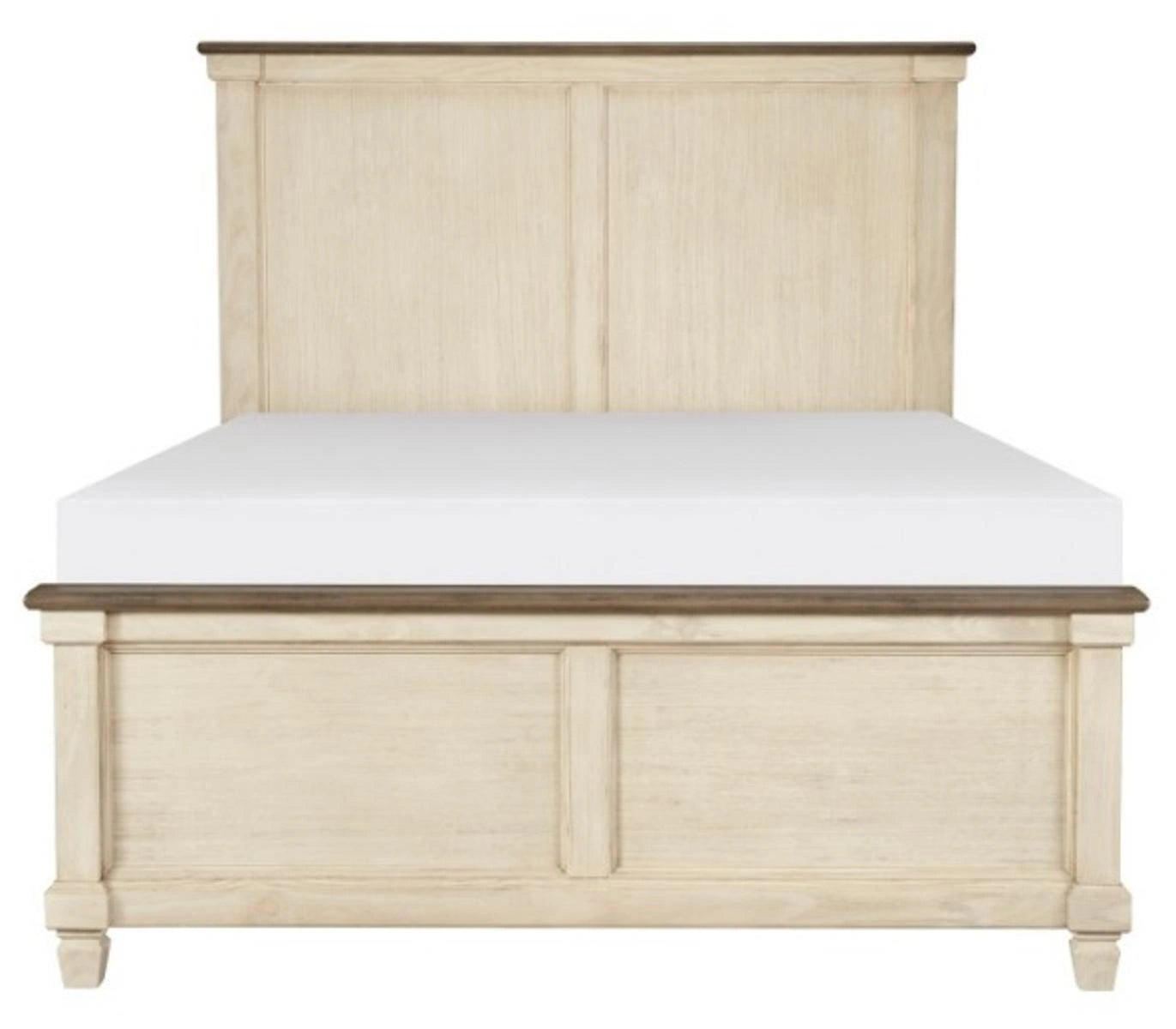 Weaver King Panel Bed in Antique White 1626K-1EK*