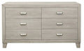 Quinby 6 Drawer Dresser in Light Brown 1525-5