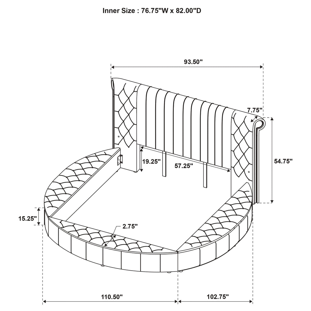Sonya Panel Floor Storage Bed