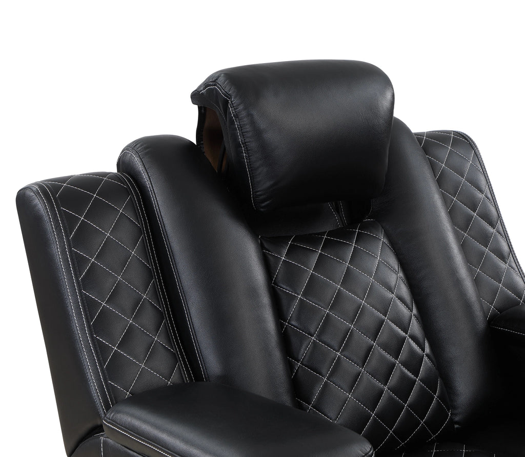 Radiant Pw D. Recln Loveseat W/ Console