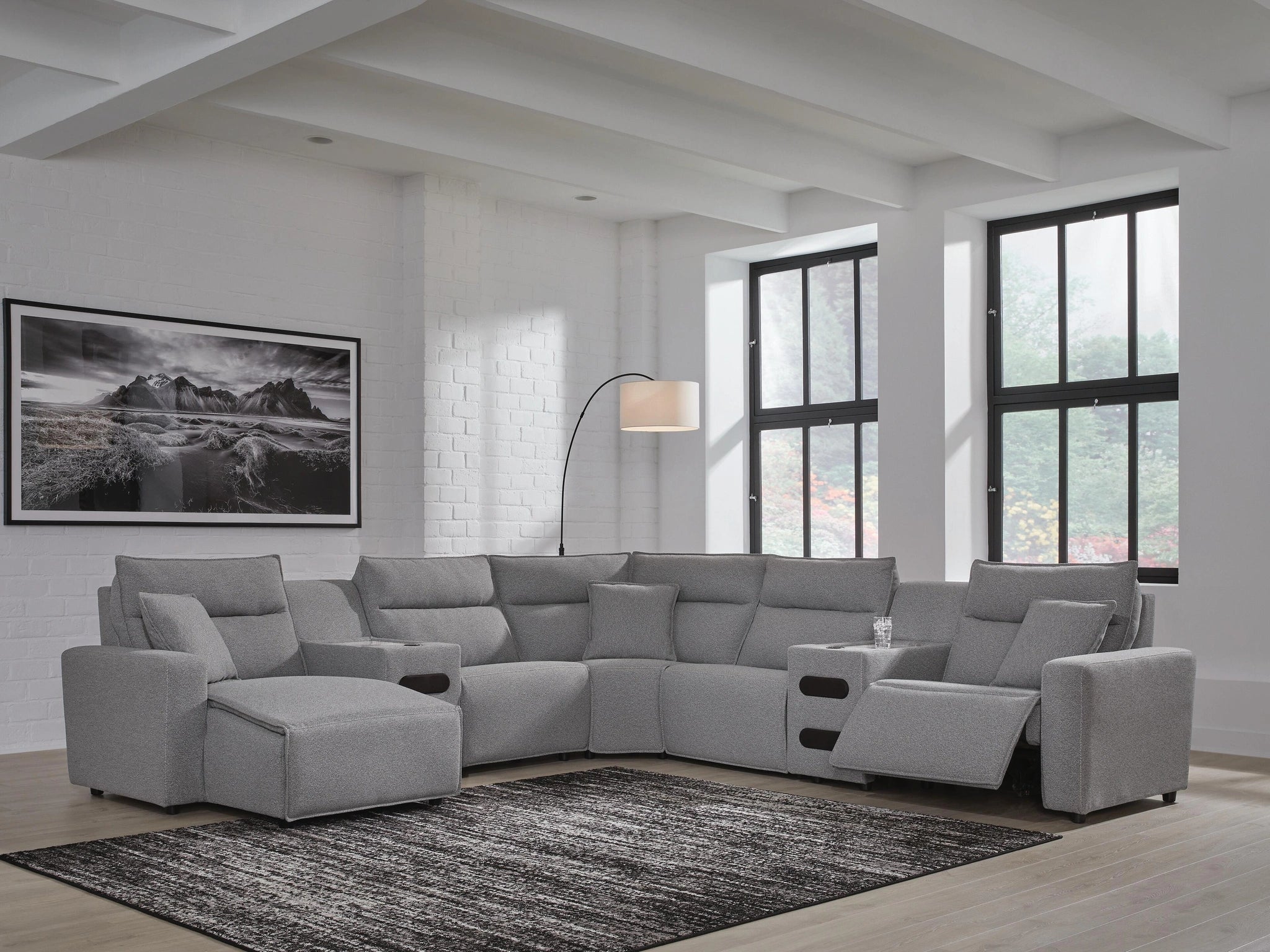 Modmax II Power Reclining Sectional with Chaise and Audio Consoles