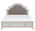 Baylesford King Upholstered Panel Bed in Antique White 1624KW-1EK*