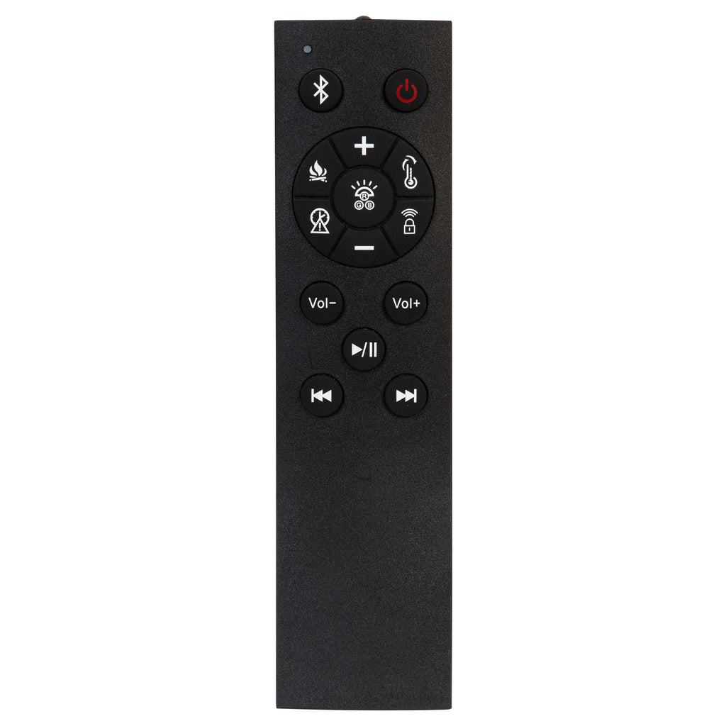Senna Panel Bed with Bluetooth Speaker and Flame Visualizer