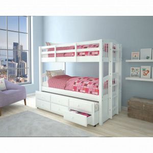 Twin/Twin Bunk Bed & Trundle WHITE VIP ACME