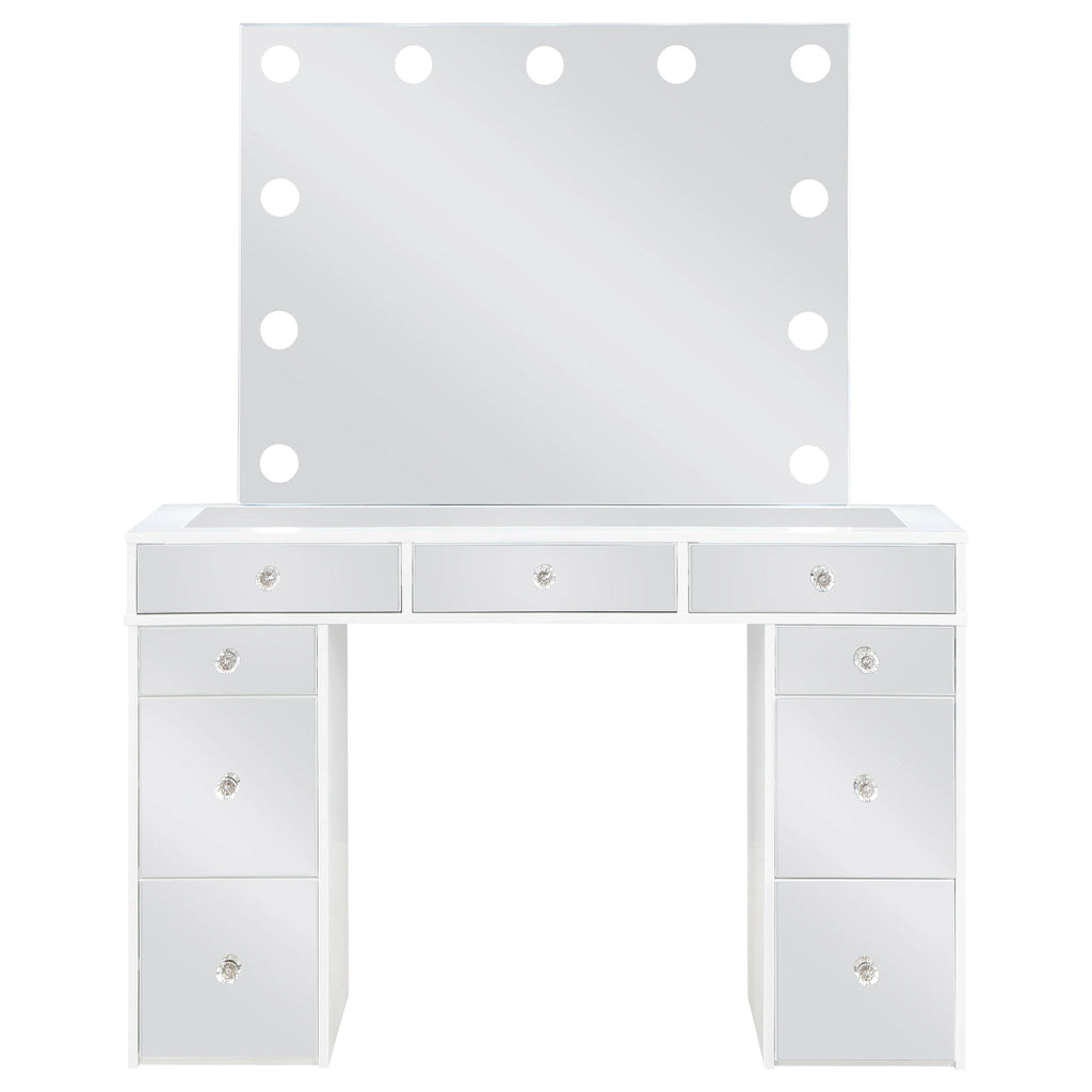 Regina Makeup Vanity Table with LED Mirror and Stool