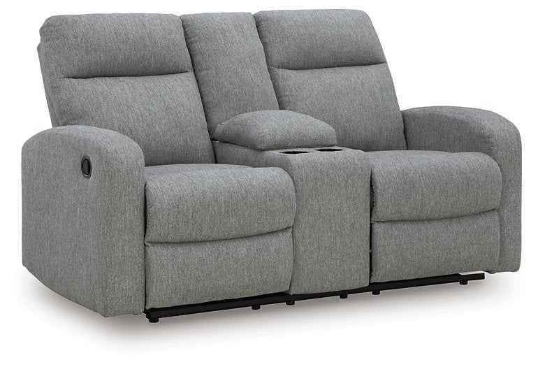 Gauntlet Reclining Loveseat with Console
