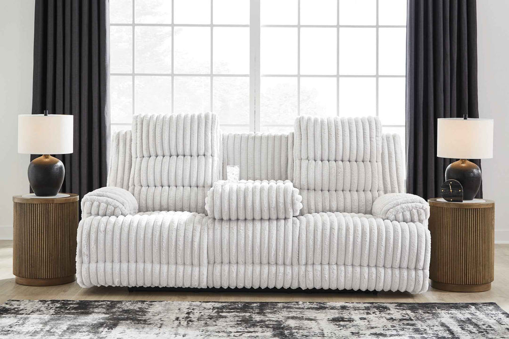 Rhines Falls Power Reclining Sofa with Drop Down Table