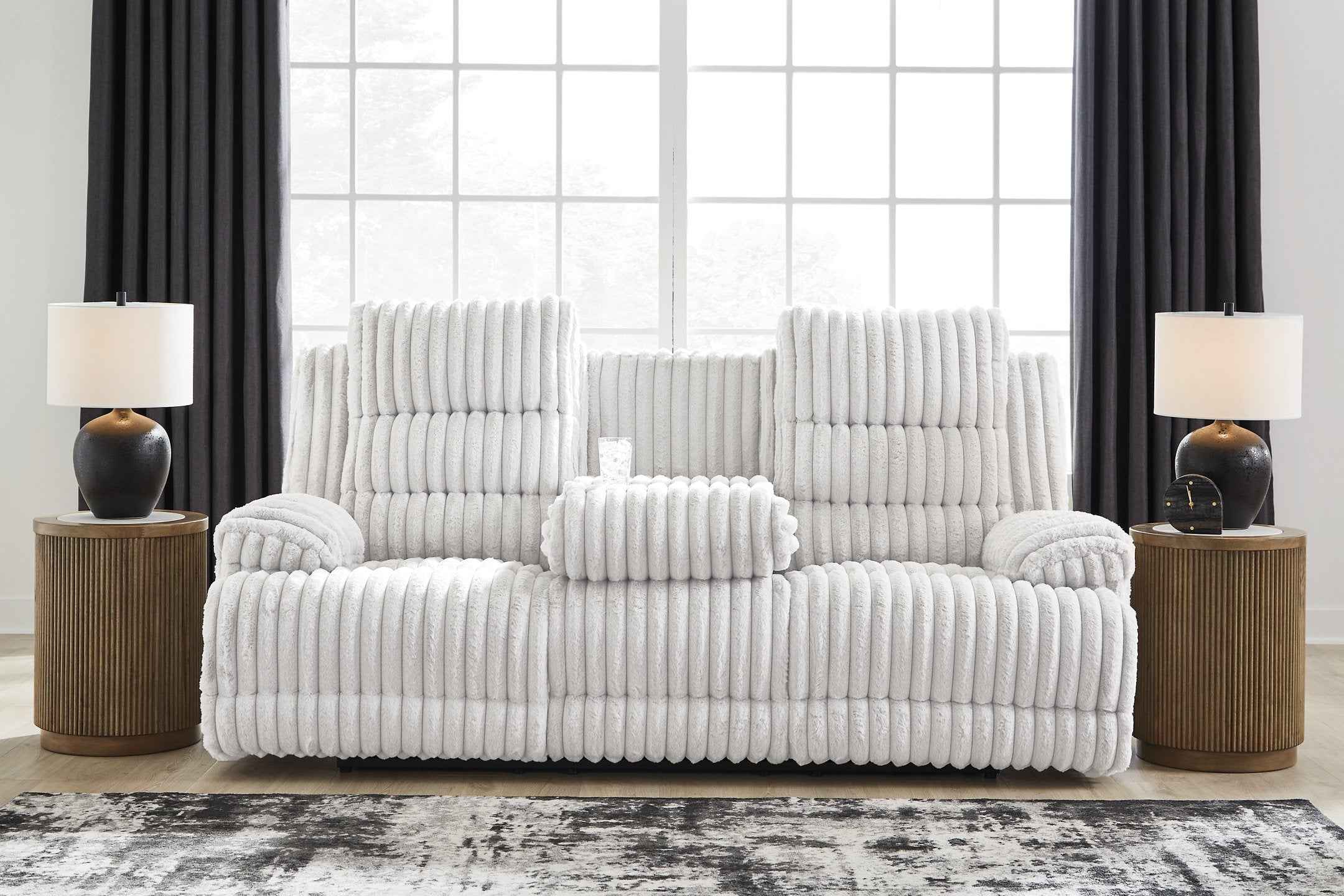 Rhines Falls Power Reclining Sofa with Drop Down Table