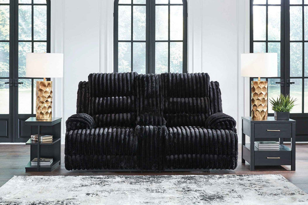 Rhine Falls Reclining Loveseat with Console