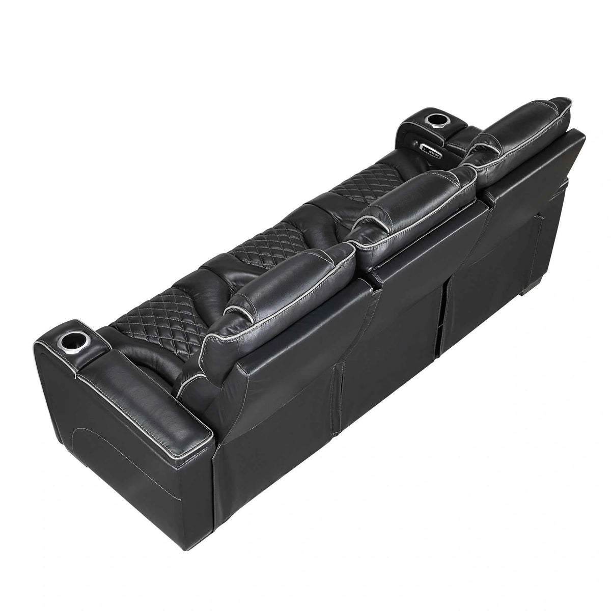 Apex Power Double Reclining Sofa With Center Drop-Down Cup Holders
