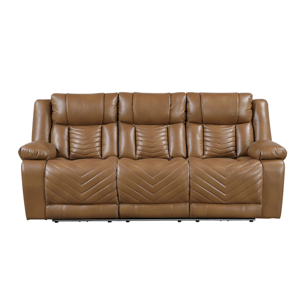 Huron Power Double Reclining Sofa With Center Drop-Down Cup Holders