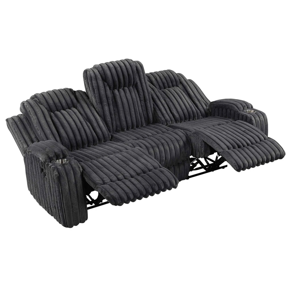 Phyllis Double Reclining Sofa With Cup Holders