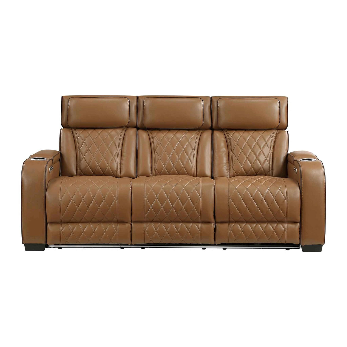 Fairway Power Double Reclining Sofa With Center Drop-Down Cup Holders