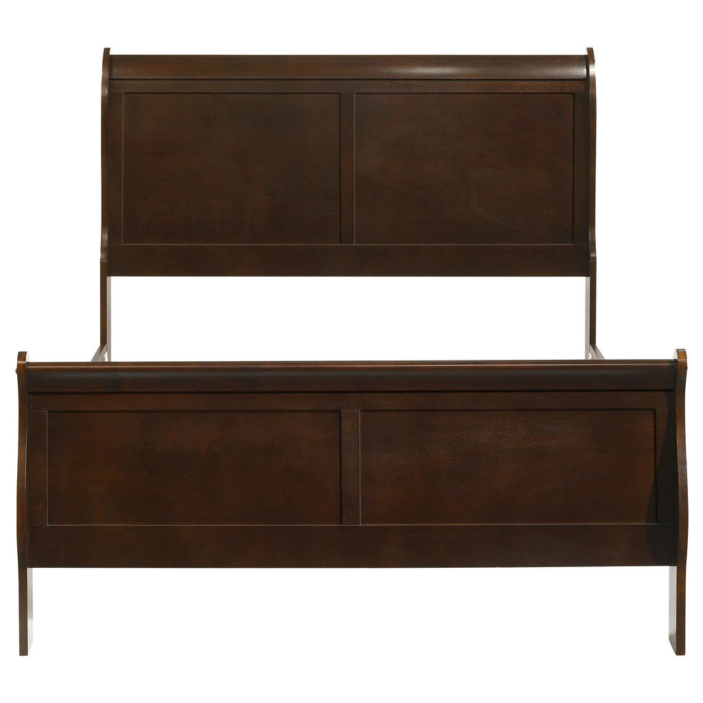 Louis Philippe Sleigh Panel Bed