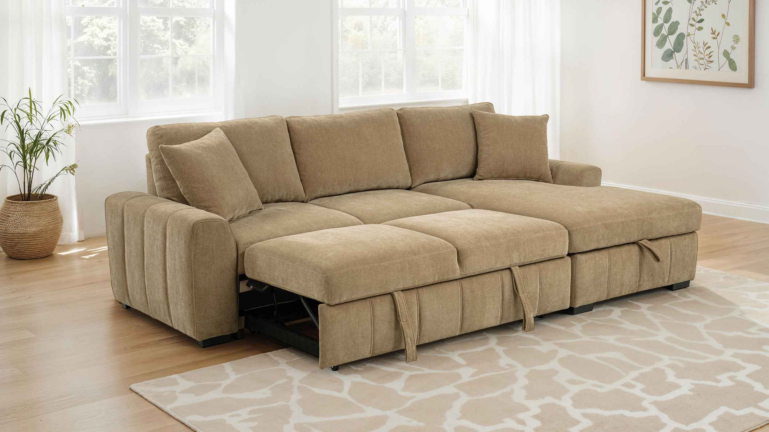 Pastrana Pull-Out Sleeper Sectional Sofa