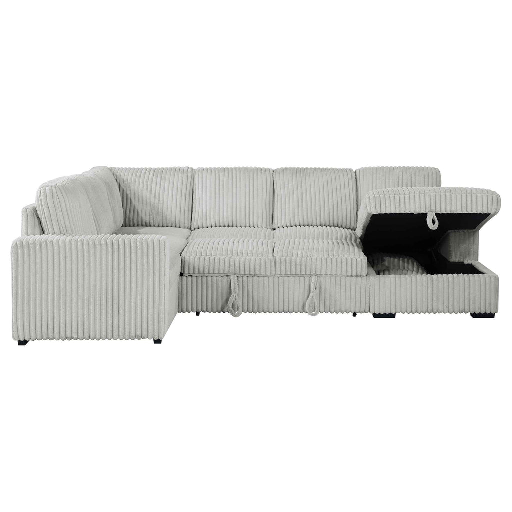 Devonshire Pull-Out Sleeper Sectional Sofa