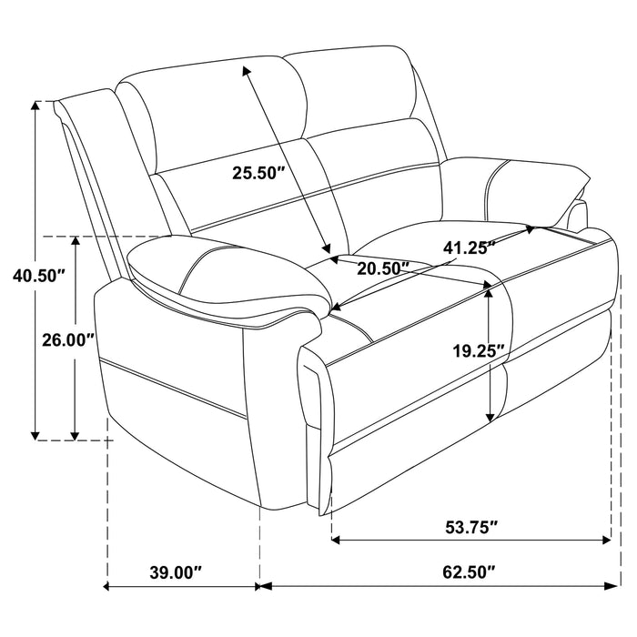 Ellington Stationary Loveseat - VIP FURNITURE (NJ)