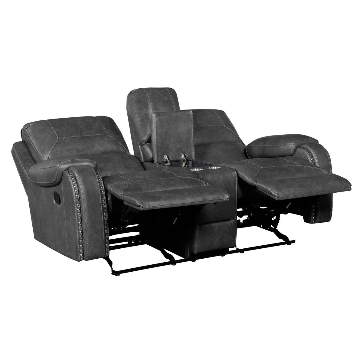 Newnan Double Glider Reclining Love Seat With Center Console