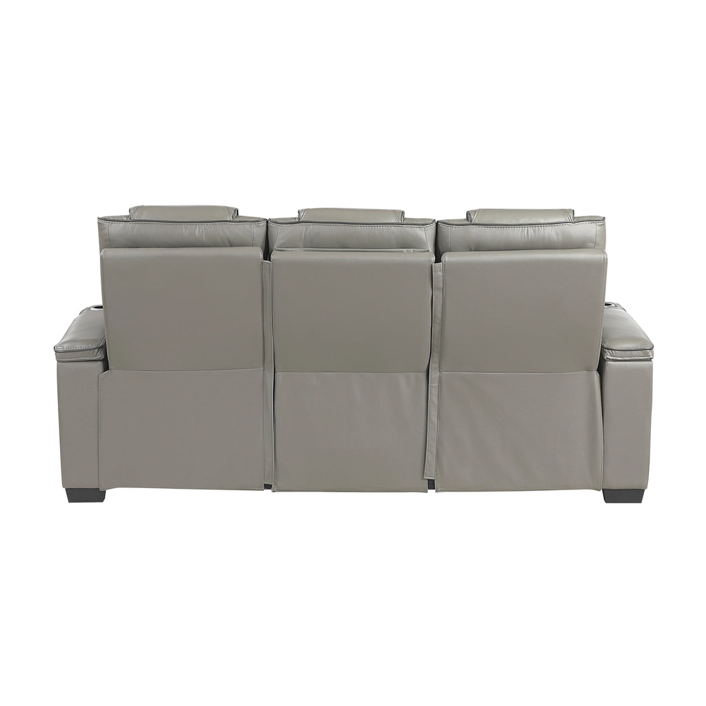 Apex Power Double Reclining Sofa With Center Drop-Down Cup Holders