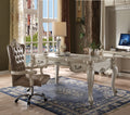 Versailles Bone White Computer Desk & Hutch