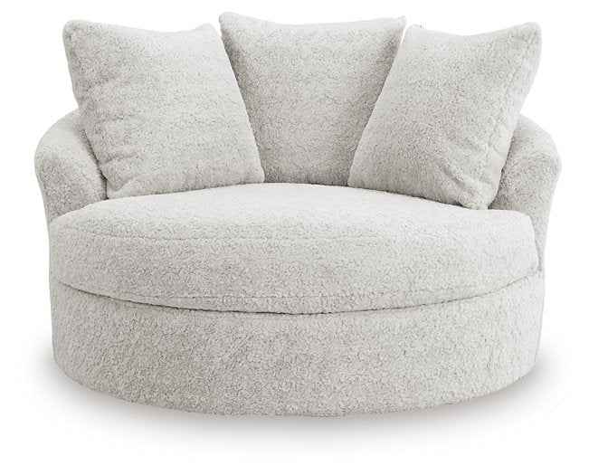 Cuddle Plush Oversized Swivel Accent Chair