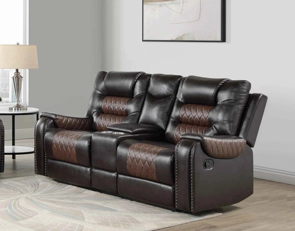 Hart Reclining Loveseat W/Console & Pw Outlet And Cup Holders