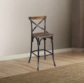 Zaire Antique Black & Antique Oak Bar Chair (1Pc)