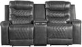 Putnam Power Double Reclining Loveseat in Gray 9405GY-2PW