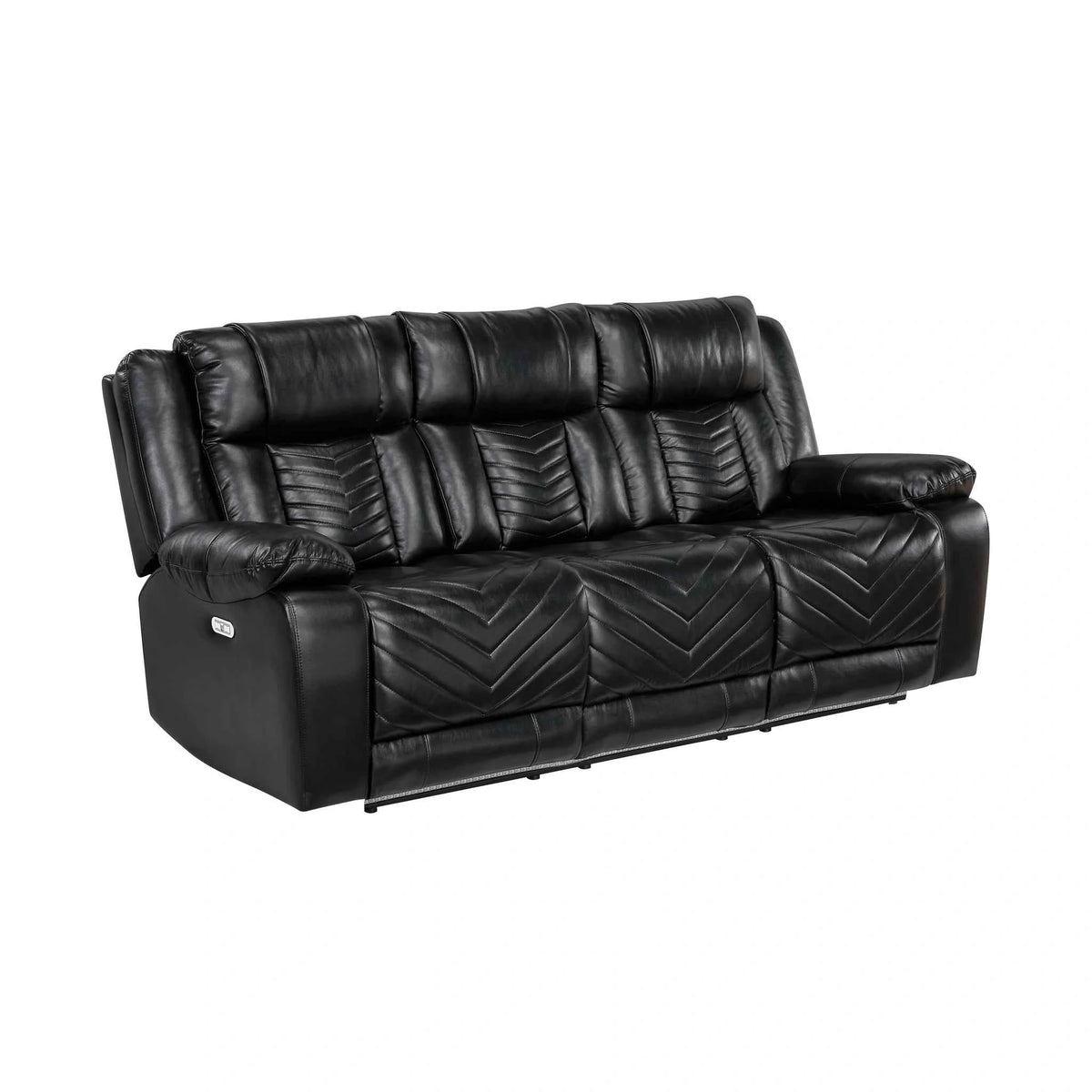 Huron Power Double Reclining Sofa With Center Drop-Down Cup Holders
