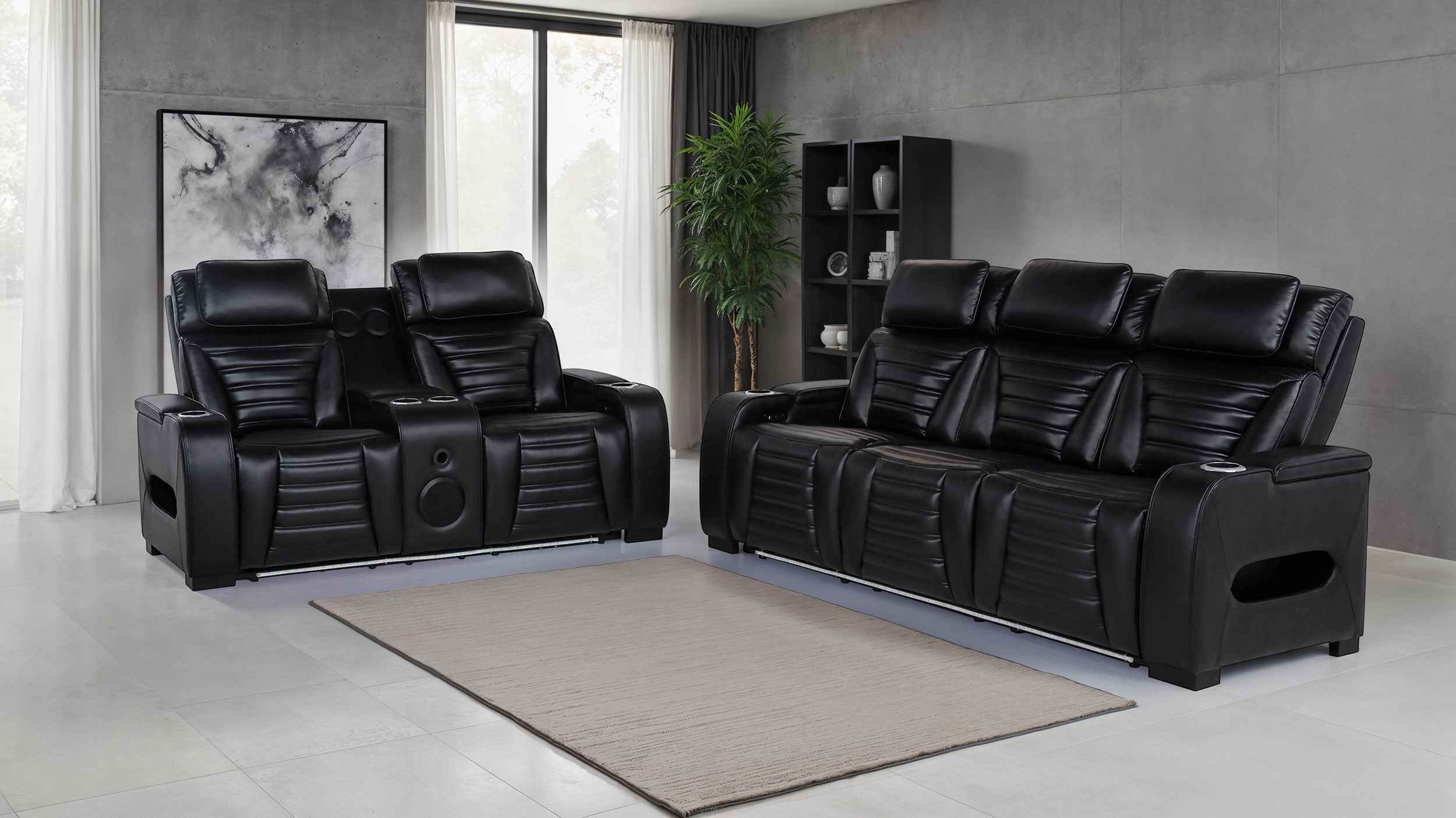Zuma Dual Power Reclining Sofa Set