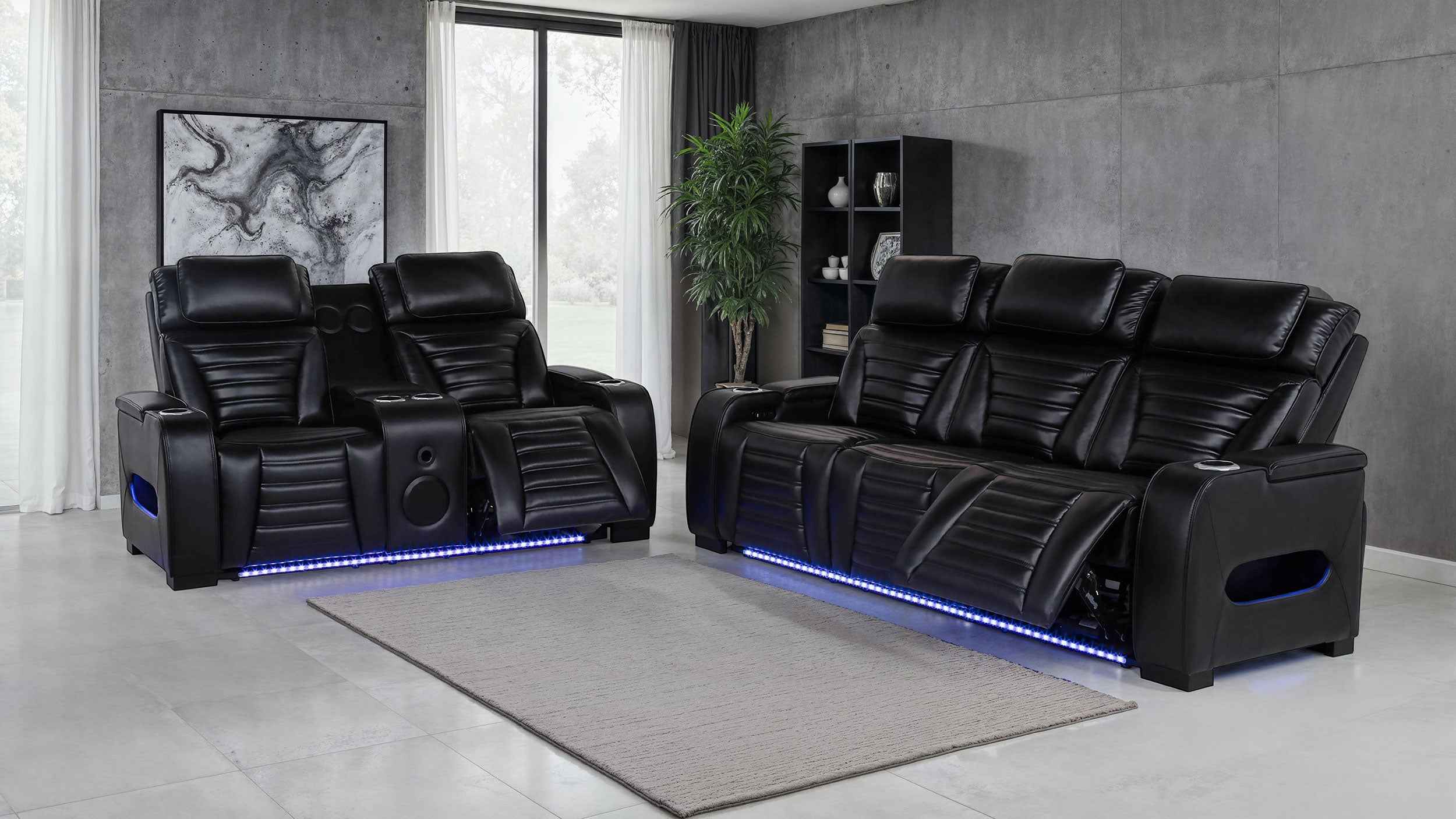 Zuma Dual Power Reclining Sofa Set