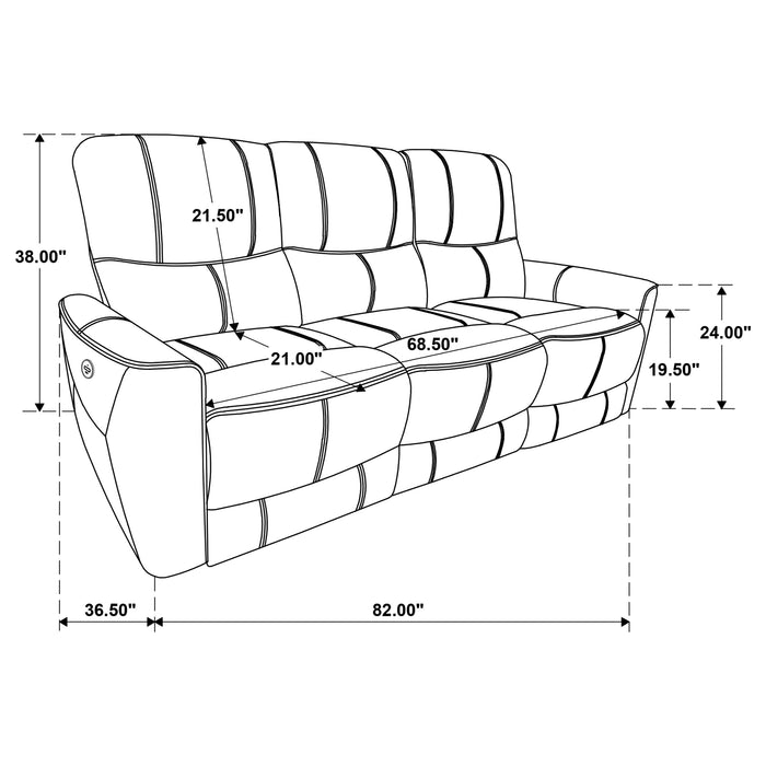 Greenfield Power Reclining Sofa - VIP FURNITURE (NJ)