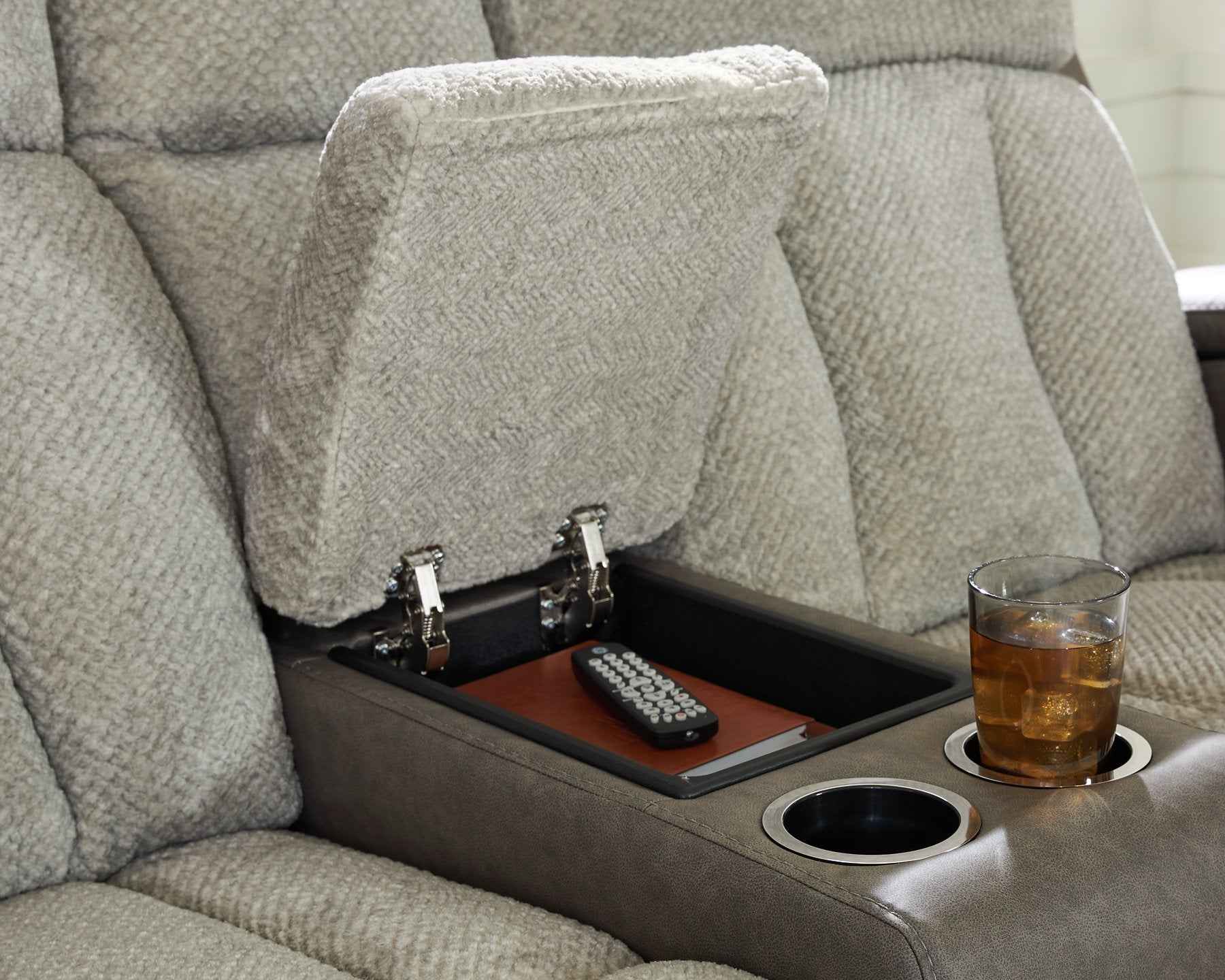WhipLash Power Reclining Loveseat with Console