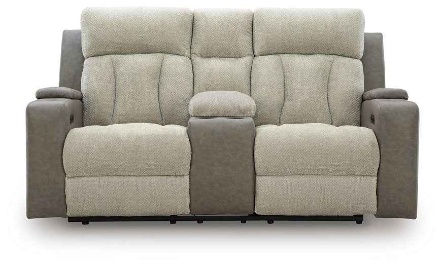 WhipLash Power Reclining Loveseat with Console
