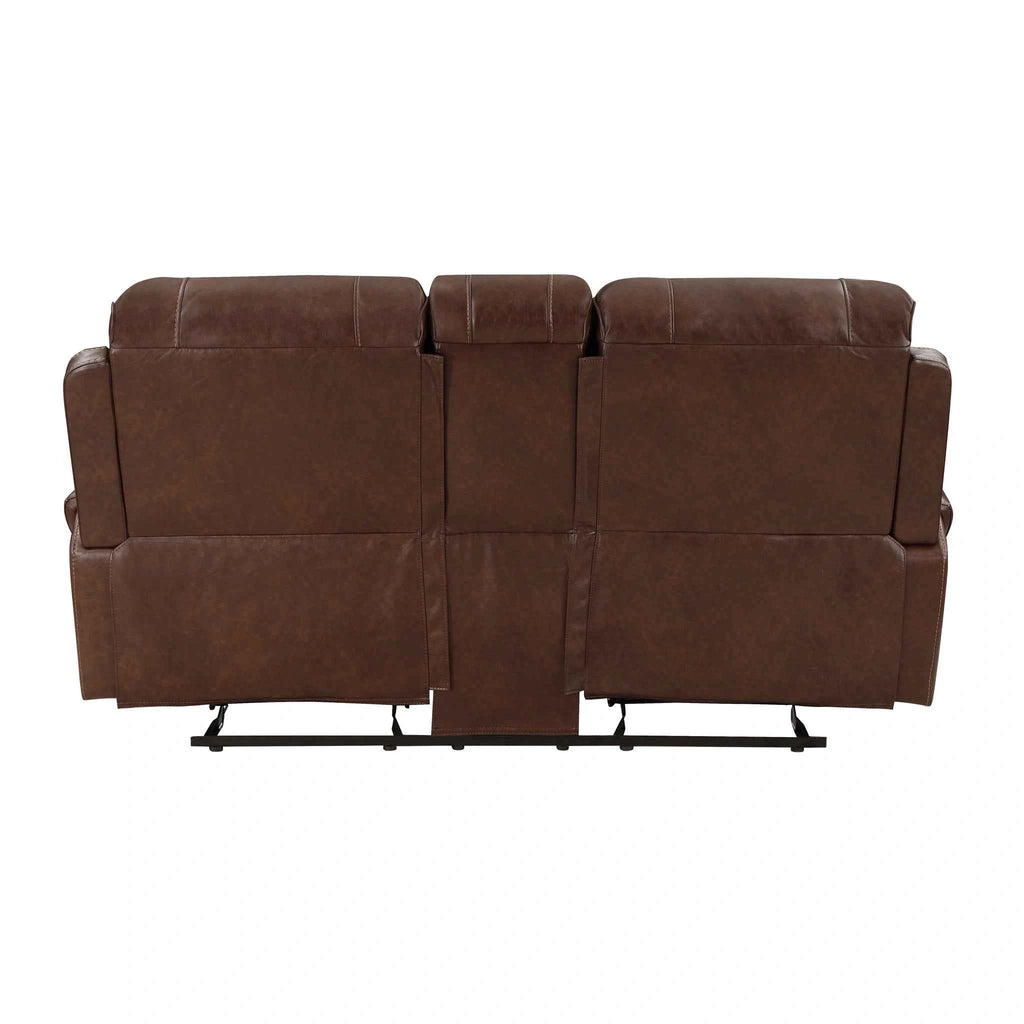 Newnan Double Glider Reclining Love Seat with Center Console, Receptacles and USB Ports