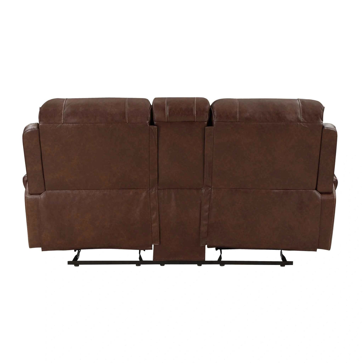 Newnan Double Glider Reclining Love Seat with Center Console, Receptacles and USB Ports