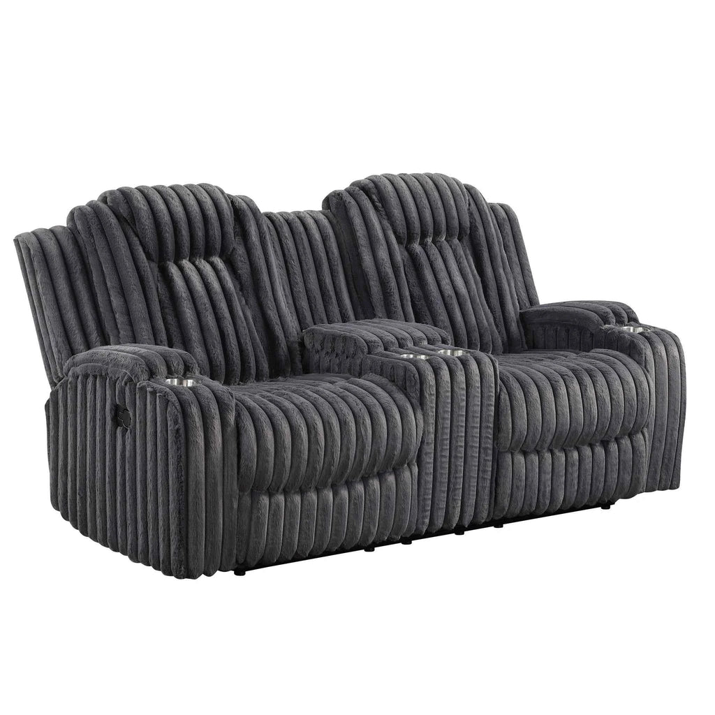 Phyllis Double Reclining Love Seat With Center Console And Cup Holders
