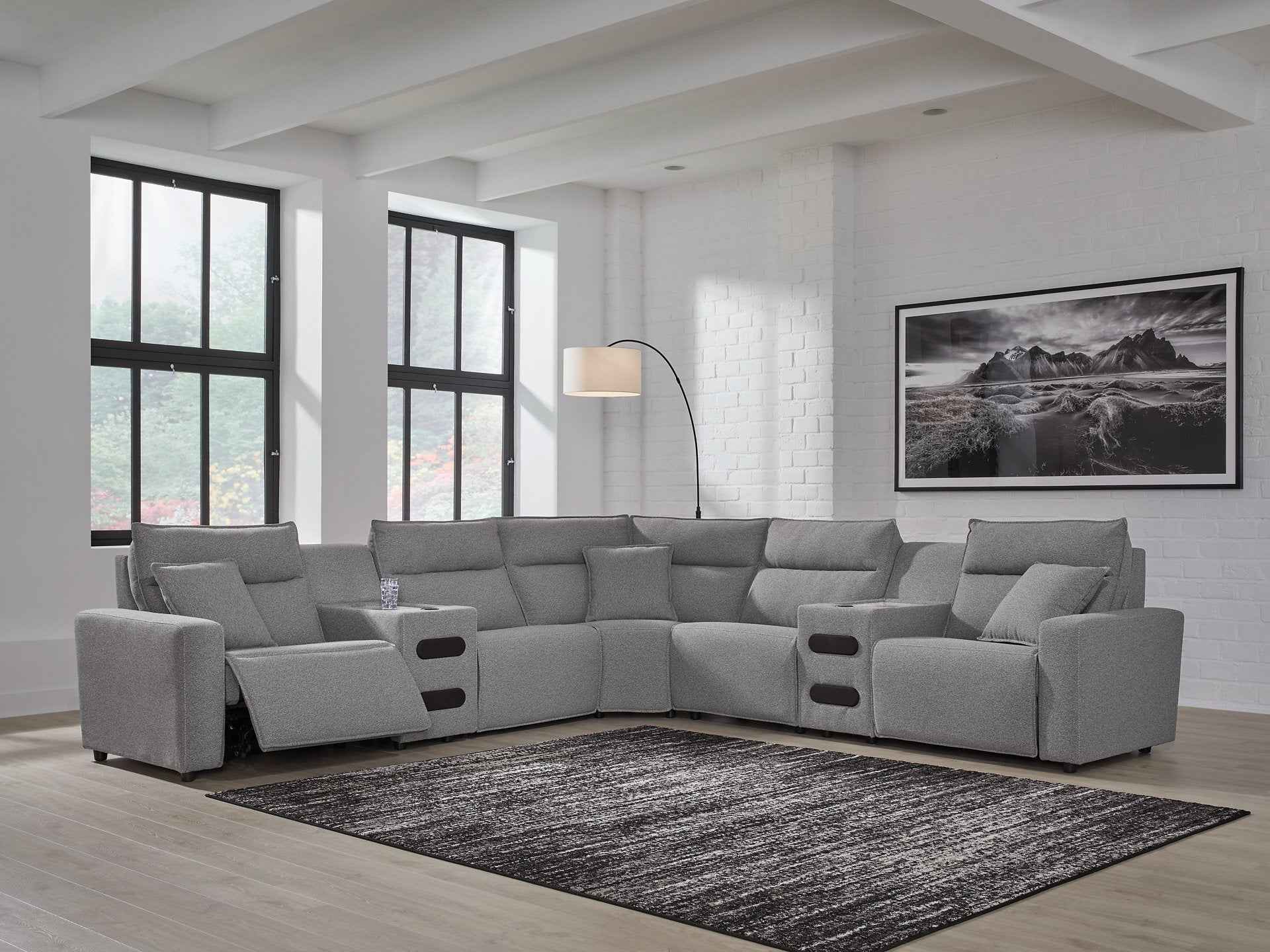 Modmax II Power Reclining Sectional with Audio Consoles