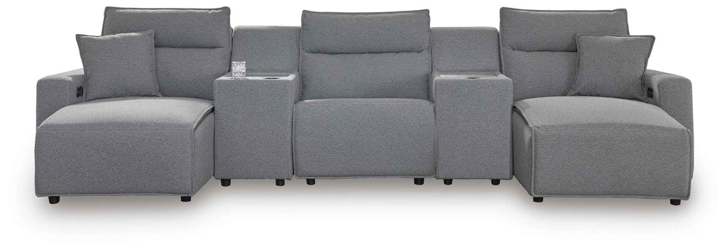 Modmax II Power Reclining Sectional with Chaise and Consoles