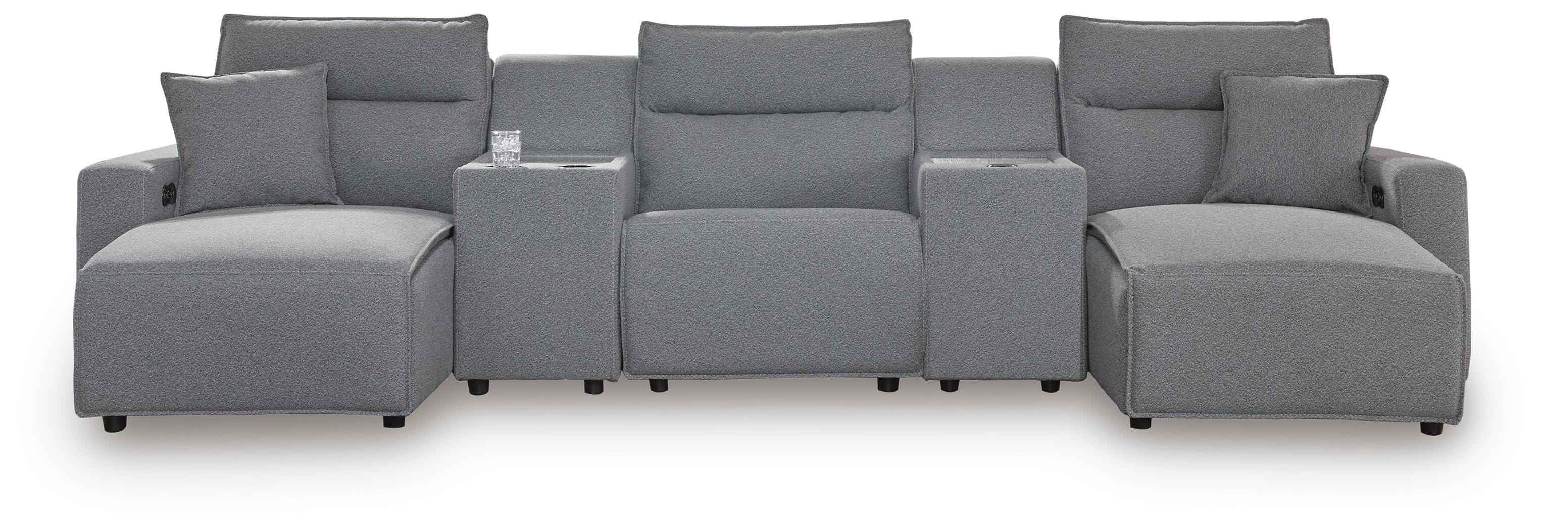 Modmax II Power Reclining Sectional with Chaise and Consoles