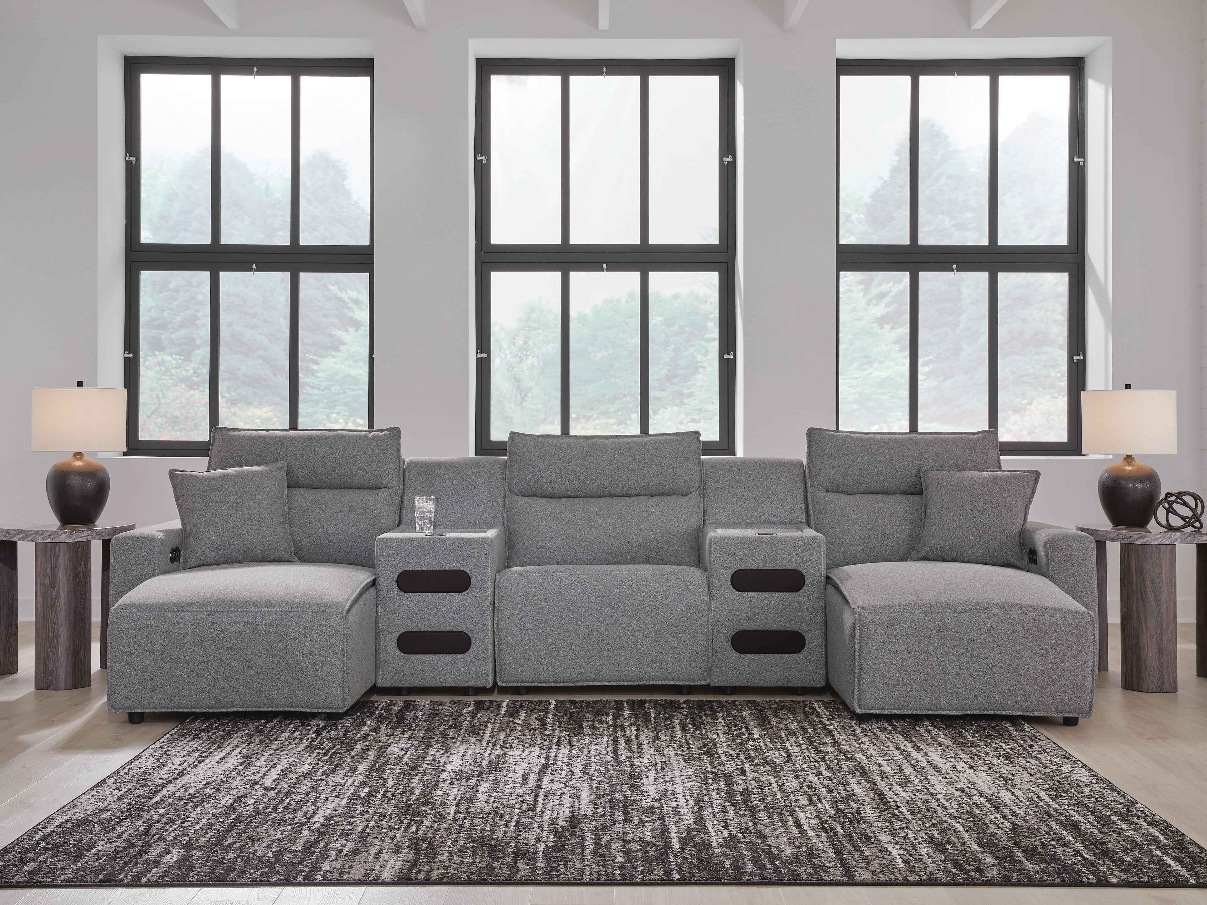 Modmax II Power Reclining Sectional with Chaise and Audio Consoles