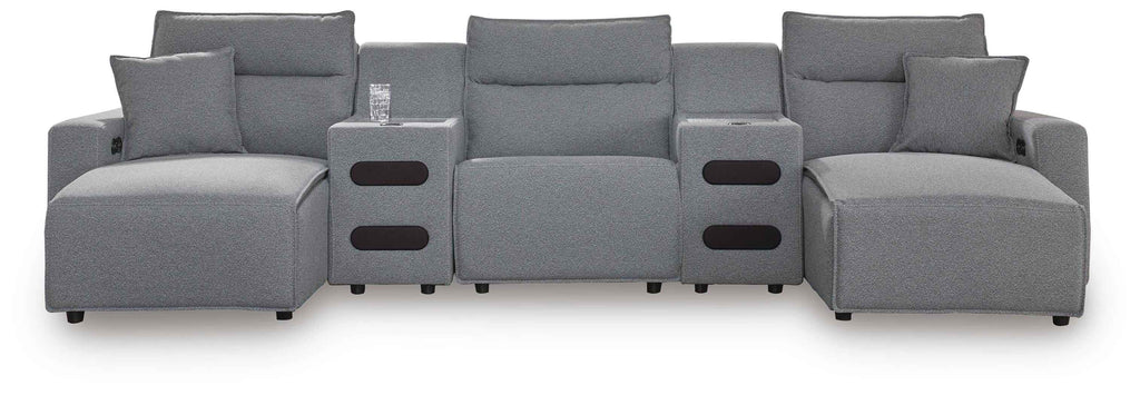 Modmax II Power Reclining Sectional with Chaise and Audio Consoles