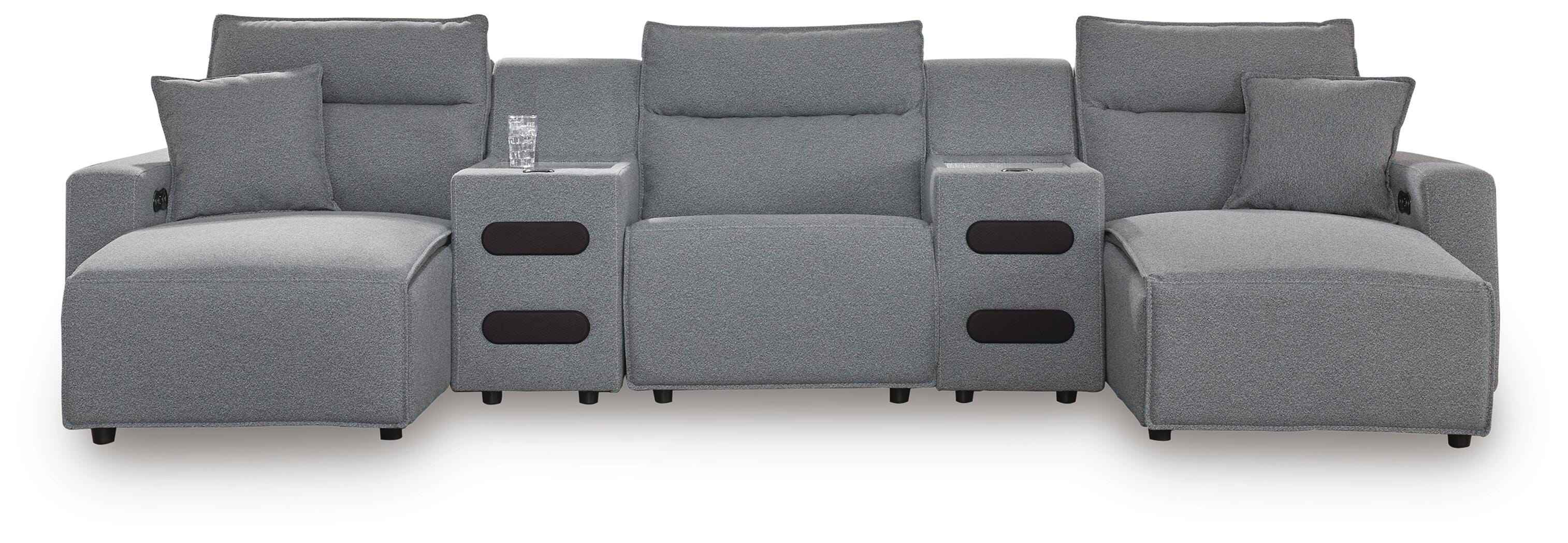 Modmax II Power Reclining Sectional with Chaise and Audio Consoles